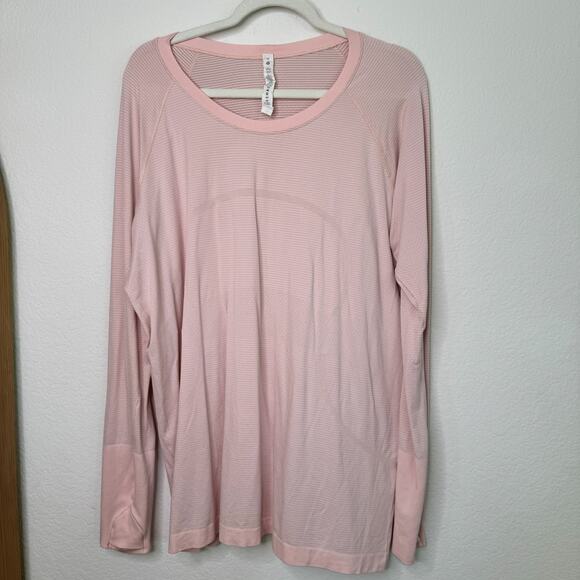 Lululemon Light Pink Swiftly Long Sleeve Top - Picture 3 of 9